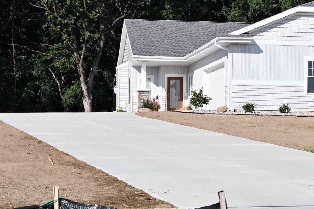 Finished concrete driveway in Richmond